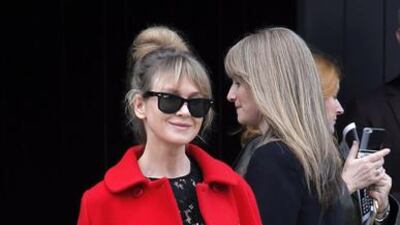 Actress Renee Zellweger arrives at Miu Miu’s ready to wear fall-winter 2015-2016 fashion collection, as part of Paris Fashion Week. AP Photo / Thibault Camus