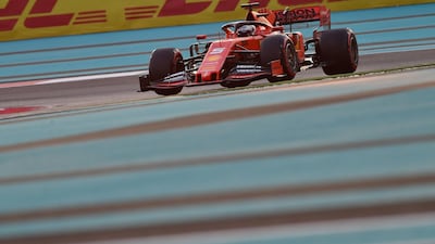 Ferrari's Sebastian Vettel at the Yas Marina Circuit on Saturday. AFP