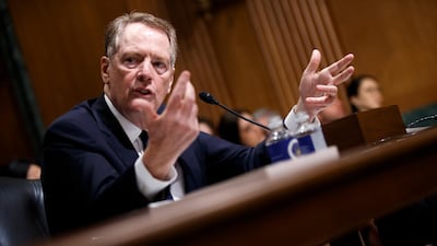 United States Trade Representative Robert Lighthizer testifies during the Senate Finance Committee's hearing on 'The President's 2019 Trade Policy Agenda and the United States-Mexico-Canada Agreement' on Capitol Hill in Washington, DC. EPA