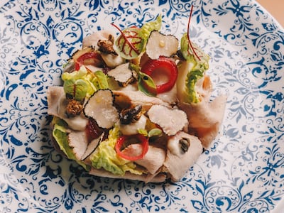 Slow-cooked veal in tuna sauce at Sette. Photo: JA Beach Hotel