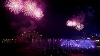 3,000 LED lights change colour as the fountains dances to music. Chris Whiteoak / The National