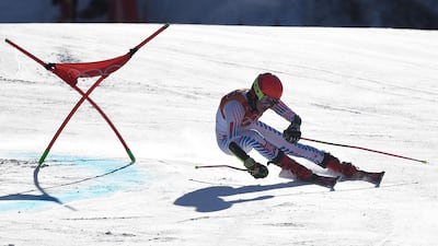 USA's Mikaela Shiffrin competes in the Women's Giant Slalom at the Yongpyong Alpine Centre. Martin Bernetti / AFP
