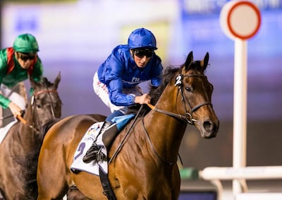 Rare Rhythm is looking good for victory in the Dubai Gold Cup. Erika Rasmussen for The National