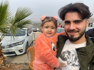 Ahmed Alawda and daughter. Lizzie Porter / The National