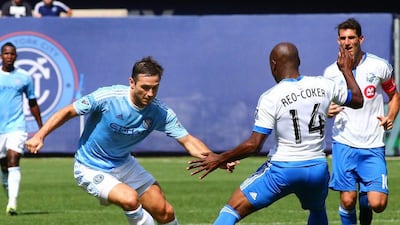 Frank Lampard in action during New York City FC's defeat to Montreal Impact. Andy Marlin / USA Today