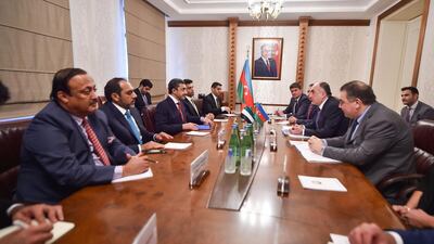 During the meeting with Sheikh Abdullah, Ilham Aliyev, President of Azerbaijan, said exempting Emiratis from visa entry requirements increased tourism numbers. Wam