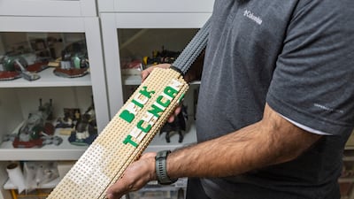 Channeling his passion for cricket and the Pakistan national team, Jamal has made a cricket bat made of Lego bricks