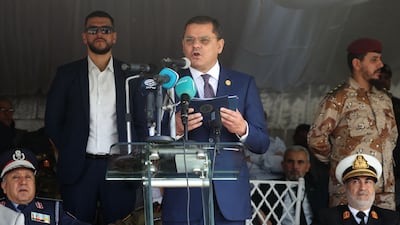 Libya's Tripoli-based interim Prime Minister Abdul Hamid Dbeibah, in the north-western city of Misrata, on December 17, 2022. AFP