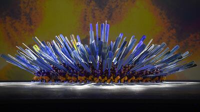 Performers take part in the opening ceremony of the 31st Southeast Asian Games at the My Dinh National Stadium in Hanoi on Thursday, May 12, 2022. AFP