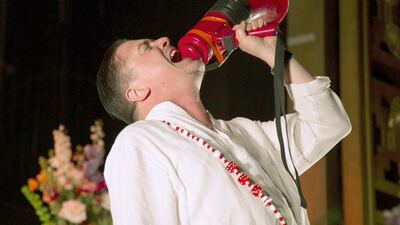 Mike Patton of Faith No More performs at Webster Hall in New York last week. Greg Allen / Invision / AP Photo