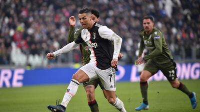 Cristiano Ronaldo on the attack. AFP