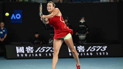 Aryna Sabalenka is the first woman to reach back-to-back finals since Serena Williams in 2017. AFP