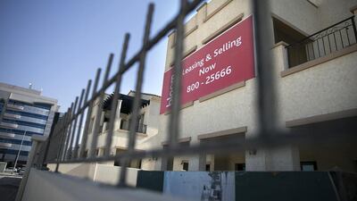 Housing costs in Abu Dhabi rose 0.6 per cent year on year in October. Above, a villa for lease near Khalifa Park in Abu Dhabi. Silvia Razgova / The National
