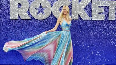Claudia Schiffer in Zuhair Murad at the UK premiere of 'Rocketman' on May 20, 2019. EPA