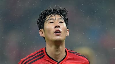 Son Heung-min, Bayer Leverkusen. Ian Hawkey says: 'Leverkusen probably do not have the tools to ask hard enough questions to Atletico over 180 minutes'. (Photo: Federico Gambarini / AFP / DPA)