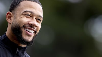 Dutch forward Memphis Depay. EPA