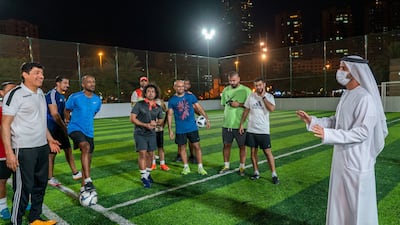 A new world-class football field was inaugurated at Sharjah's Al Majaz Waterfront. Courtesy Al Majaz Waterfront