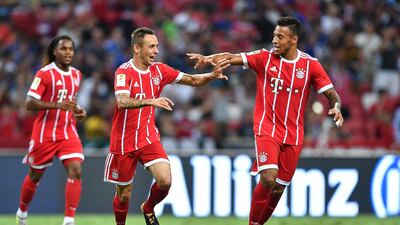 Bayern Munich's Rafinha celebrates a goal. Thananuwat Srirasant / Getty Images)