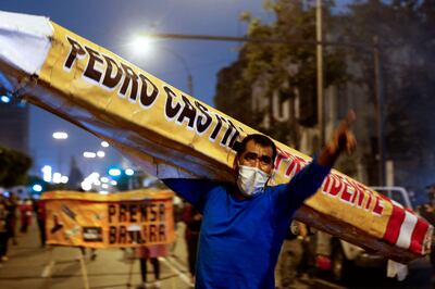 Mr Castillo has promised to improve public services, including education and health. AFP