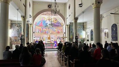 Catholics in Gaza attend a mass at the Holy Family Church. Photo: Holy Family Church