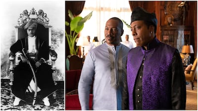 'Coming 2 America' features a scene with a photograph of Sayyid Ali bin Hamud Al Busaid. Alamy Stock photo; courtesy Amazon Prime