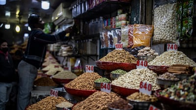 Dry fruits at a wholesale market in New Delhi. India signed an economic agreement with Australia to boost trade between the two countries. AP