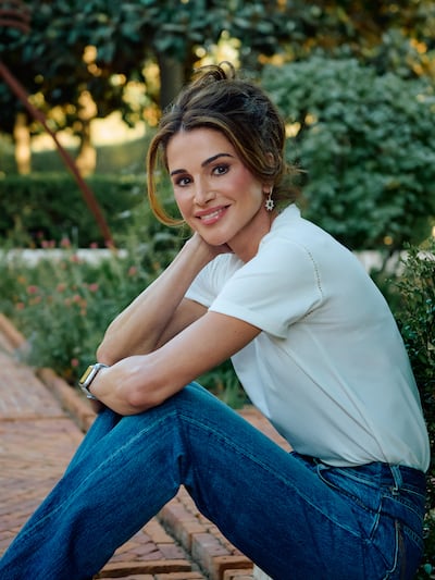 Queen Rania's new portrait shows a relaxed, contemporary style. Photo: Royal Hashemite Court