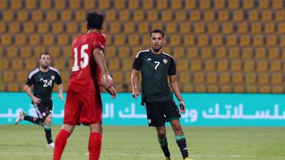 UAE's Ali Saleh in action.