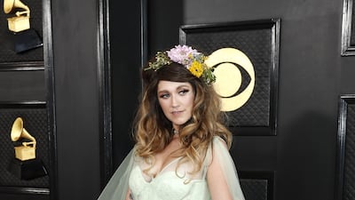 Sierra Ferrell in a mint green dress by Gunnar Deatherage. EPA