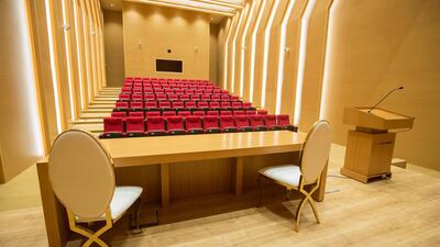 A presentation room for book launches and signings at the Sharjah Book Authority. Photo: Ruel Pableo for The National