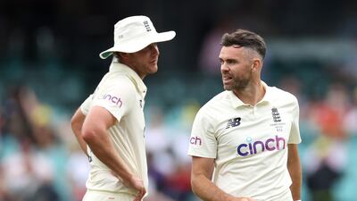 Stuart Broad and James Anderson of England. Getty Images