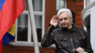 WikiLeaks founder Julian Assange speaks to reporters on the balcony of the Ecuadorean Embassy in London, Britain, on May 19, 2017 Facundo Aprizabalaga / EPA