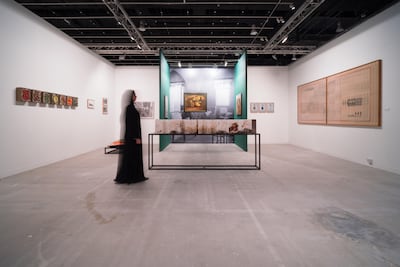 Tabari Art Space's booth at Abu Dhabi Art 2024 is an exploration of the roots in the levant. Photo: Tabari Art Space