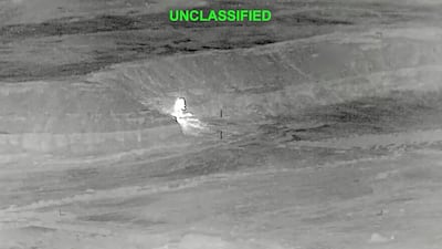 Drone footage released on June 27 by US Central Command shows the US striking Iran military sites. Centcom via Reuters