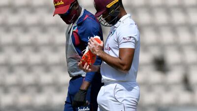 John Campbell leaves the field after injuring his toe. Getty
