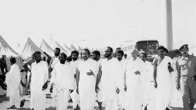 Sheikh Zayed performs Hajj on November 3, 1979. Courtesy Aletihad