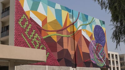Two UAE-based artists and six international artists were commissioned by developer Al Wasl Properties to paint the murals. Antonie Robertson / The National