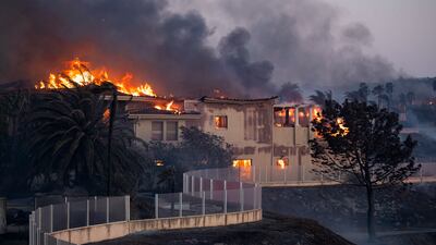 Houses on fire in Laguna Niguel. EPA