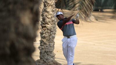 Rayhan Thomas during the second round of the Abu Dhabi HSBC Championship on Friday. David Cannon / Getty Images