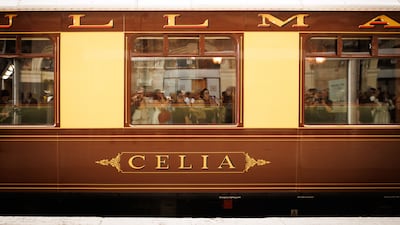 The exterior of the Celia carriage on the British Pullman, a renovated original train carriage from 1932. All photos: Belmond