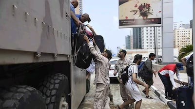 The Joint Operations Command of the Ministry of Defence's Operation Loyal Hands in Fujairah helps bring civilians to safety. All photos: MOD UAE