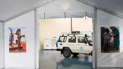 A tent and 4x4 that can be shipped to disaster zones