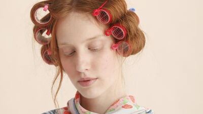 Some of the whimsical illustrations from the collection can be found on Khalifé’s fantastic scarves. Courtesy Dina Khalifé