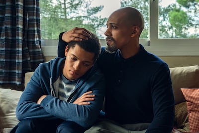 Max Fincham as Alex Hanscombe, left, and Jordan Bolger as Andre Hanscombe in The Witness. Photo: Netflix