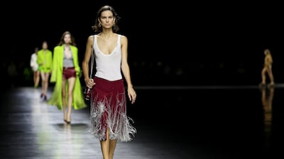 New Gucci mixes Tom Ford-era slick, with new elements such as fringing. Reuters