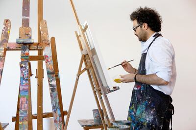 Community art space The Jamjar offers summer workshops to create mixed media pieces. Antonie Robertson / The National