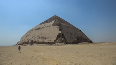 The Bent pyramid of King Sneferu, on the west bank of the Nile River, south of Cairo. AFP