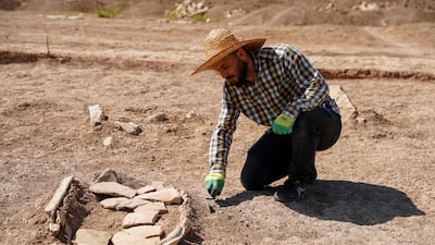 Archaeologists in drought-hit Iraq have discovered 40 ancient tombs after water levels decreased