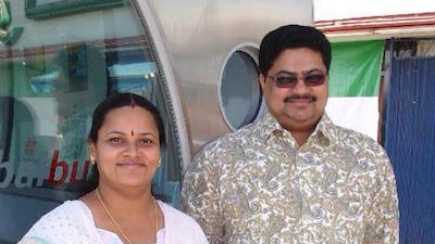 The bodies of Santosh Kumar, his wife Manju Memon and their nine-year-old daughter, Gauri, were found in a Dubai flat. The couples’ wrists had been slashed. Gauri had been suffocated. Courtesy family and friends of Kumar family