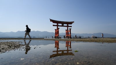 The leaders will also visit the Grand Torii Gate at Itsukushima Shrine on Miyajima Island. Getty